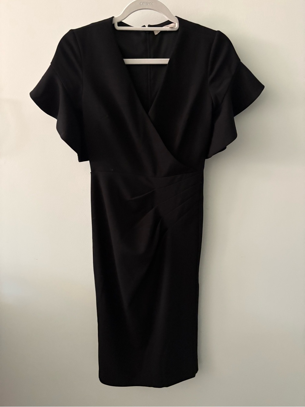 RACHEL Rachel Roy Black Midi Wrap Sheath Dress
